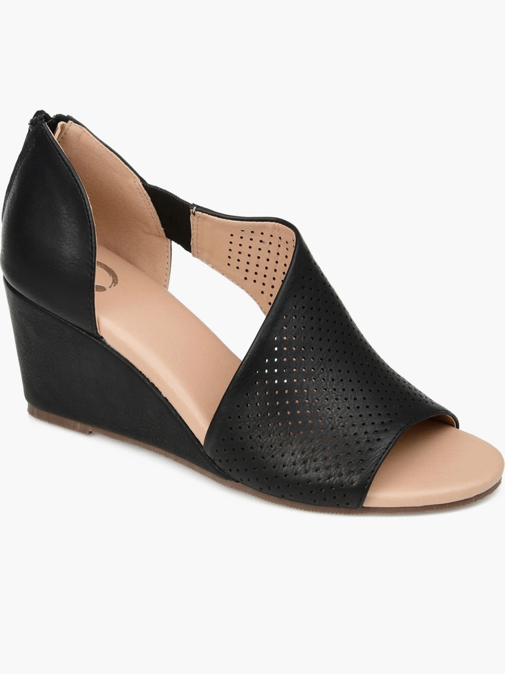Journee Collection
Women's Aretha Perforated Peep Toe Wedge Sandals